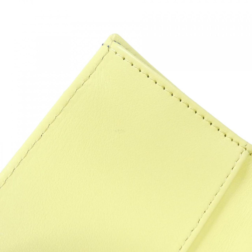 Chanel Yellow Grained Calfskin Wallet (Bi-Fold) (Pre-Owned)