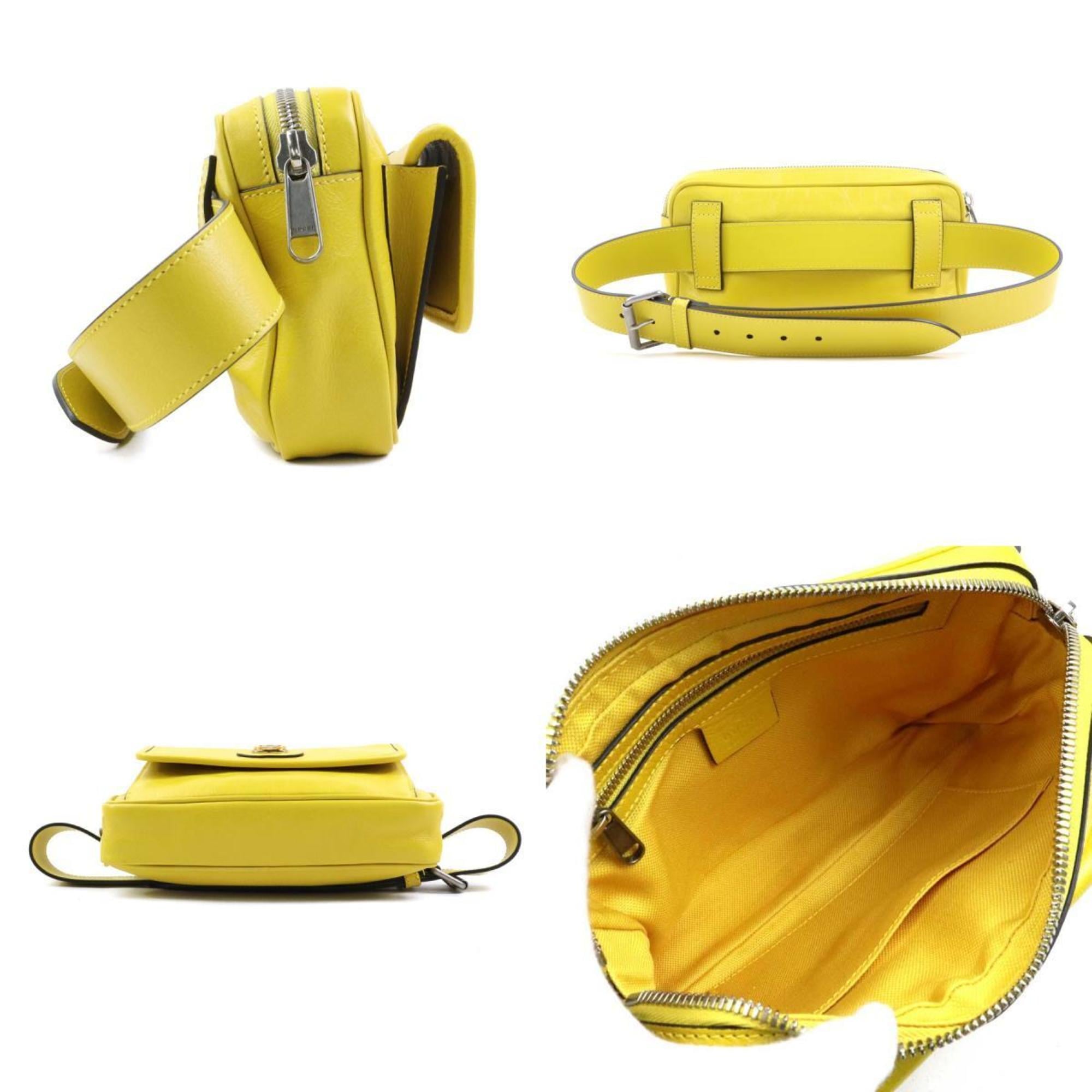 Gucci Yellow Leather Fanny Pack (Pre-Owned)