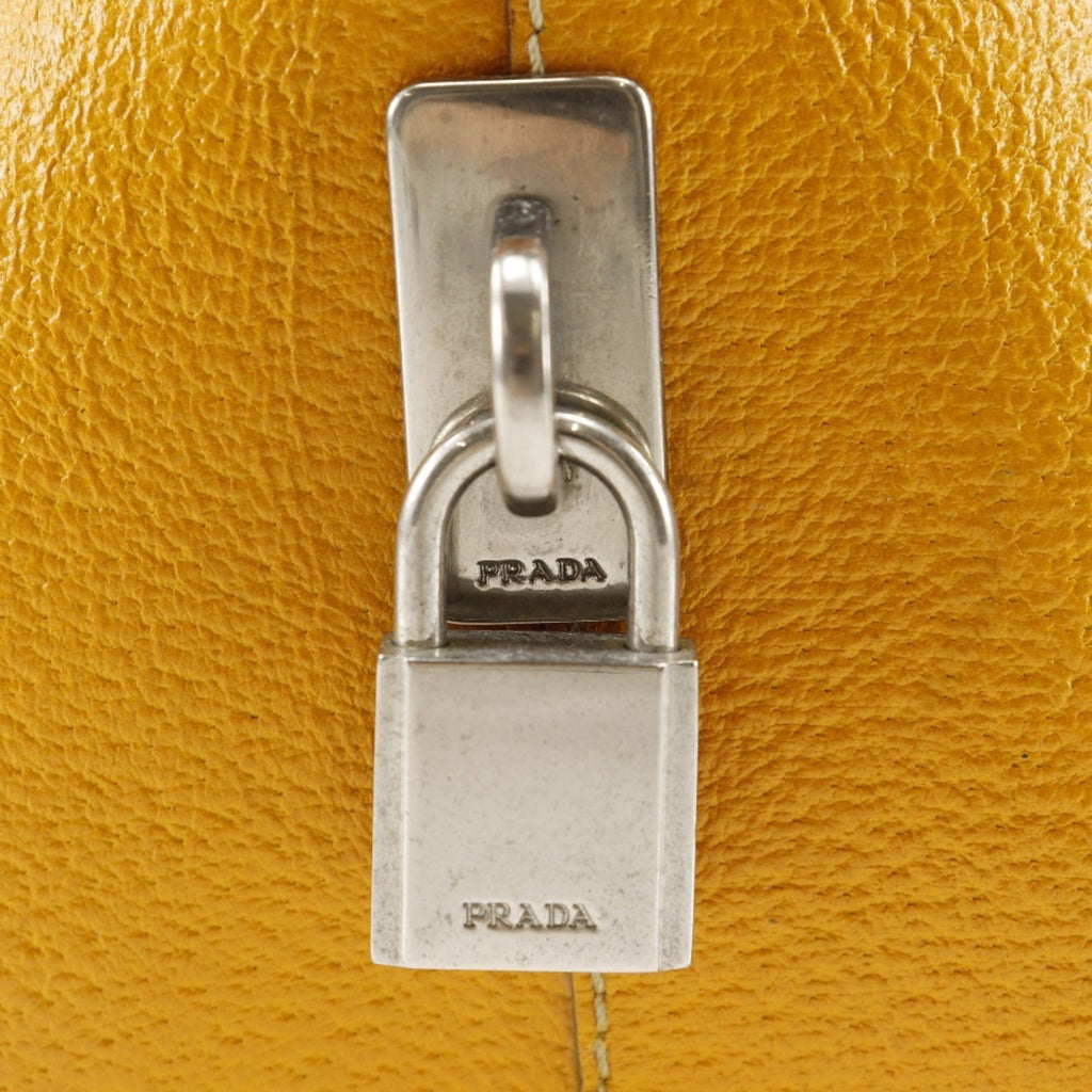Prada Brown Canvas Boston Bag Tote Bag (Pre-Owned)