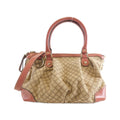 Gucci Beige Pink Canvas Handbag (Pre-Owned)