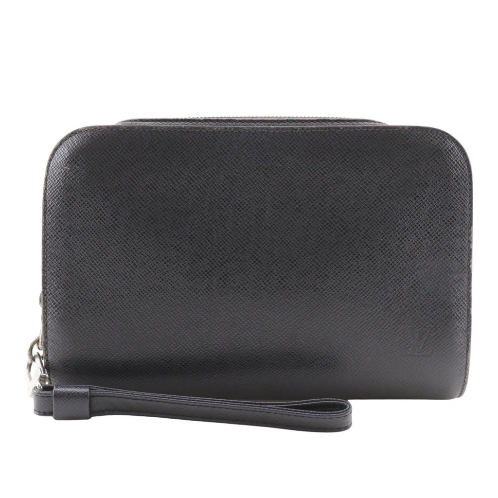 Louis Vuitton Taiga Ardoise Black Taiga Leather Handbag (Pre-Owned)