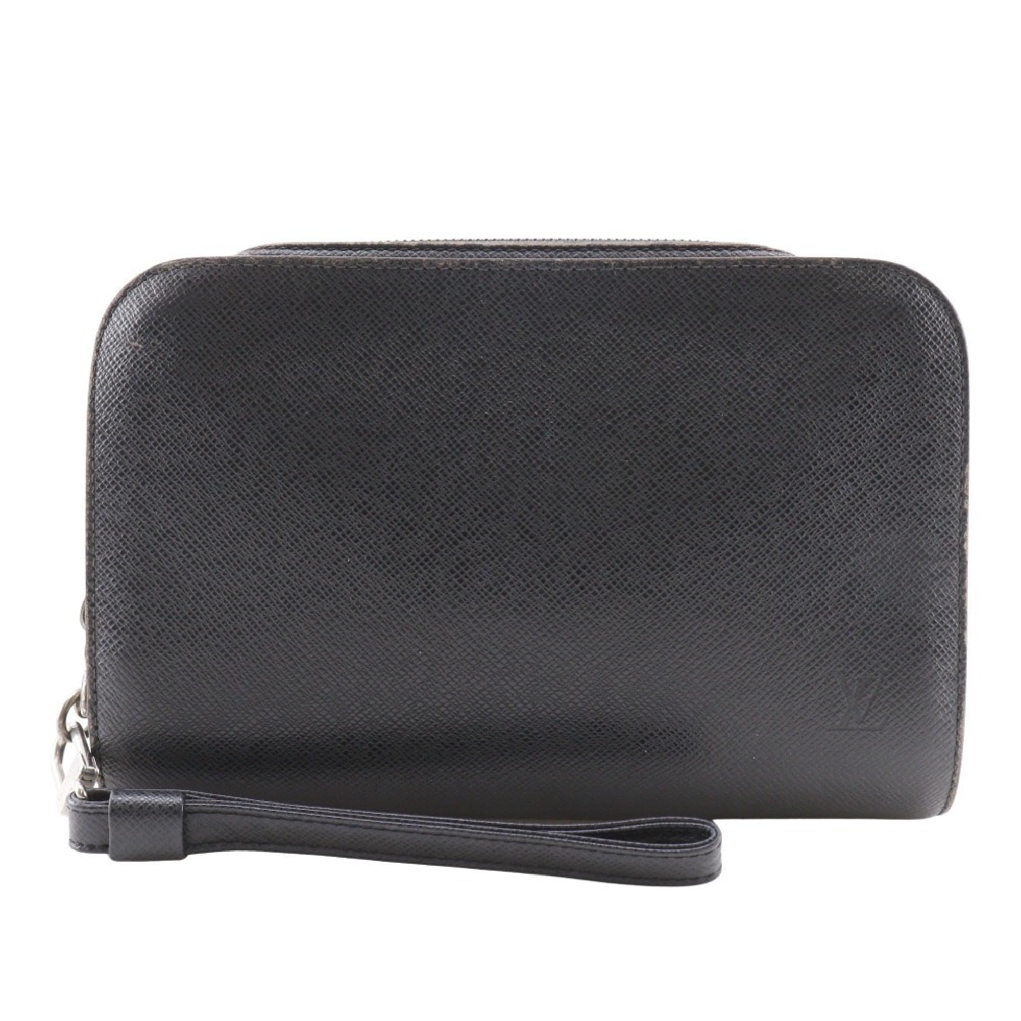 Louis Vuitton Taiga Ardoise Black Taiga Leather Handbag (Pre-Owned)