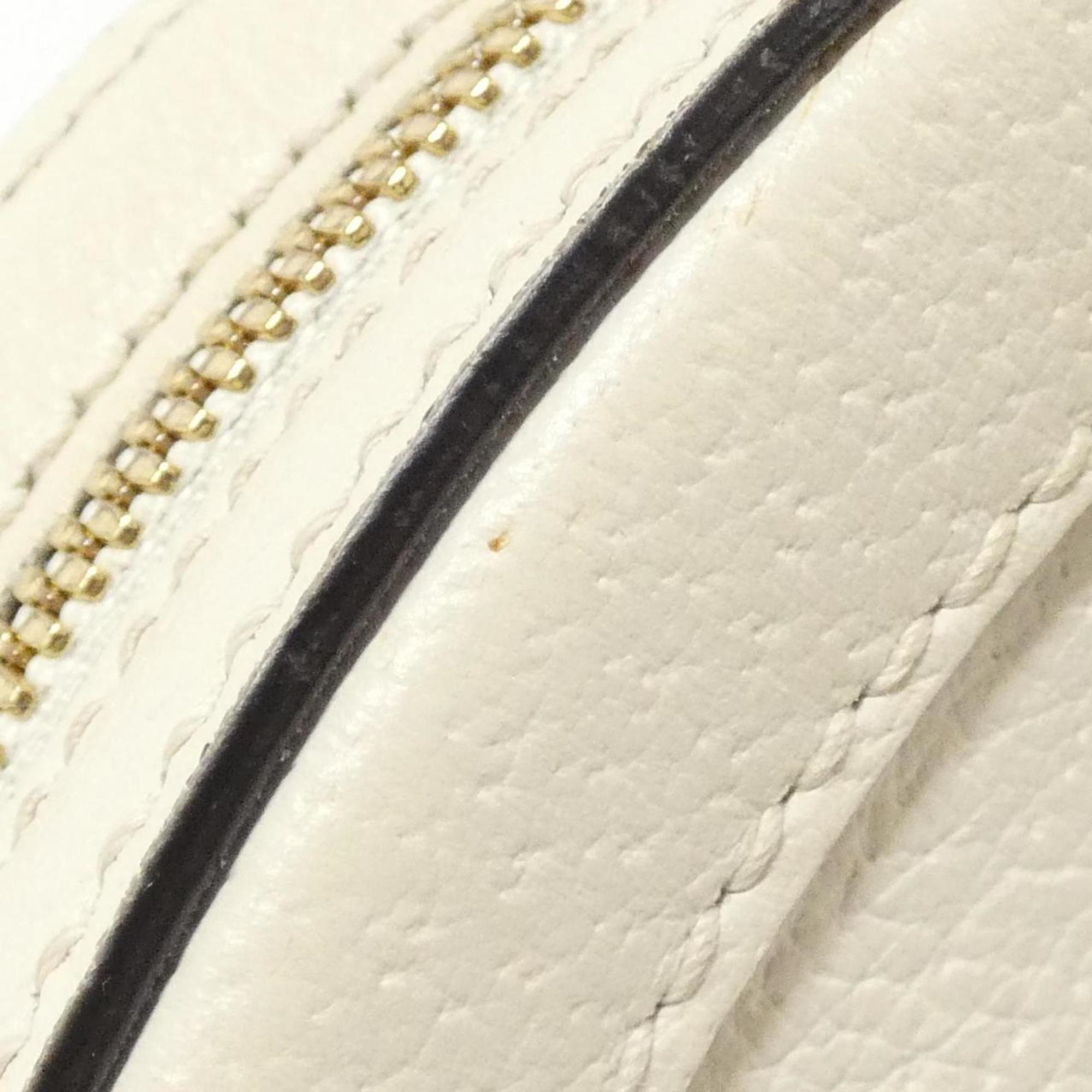 Gucci Ophidia White Leather Shoulder Bag (Pre-Owned)