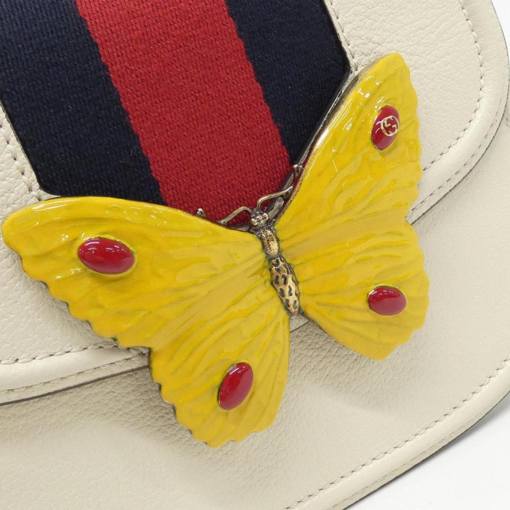 Gucci Multi-Color White Leather Shoulder Bag (Pre-Owned)