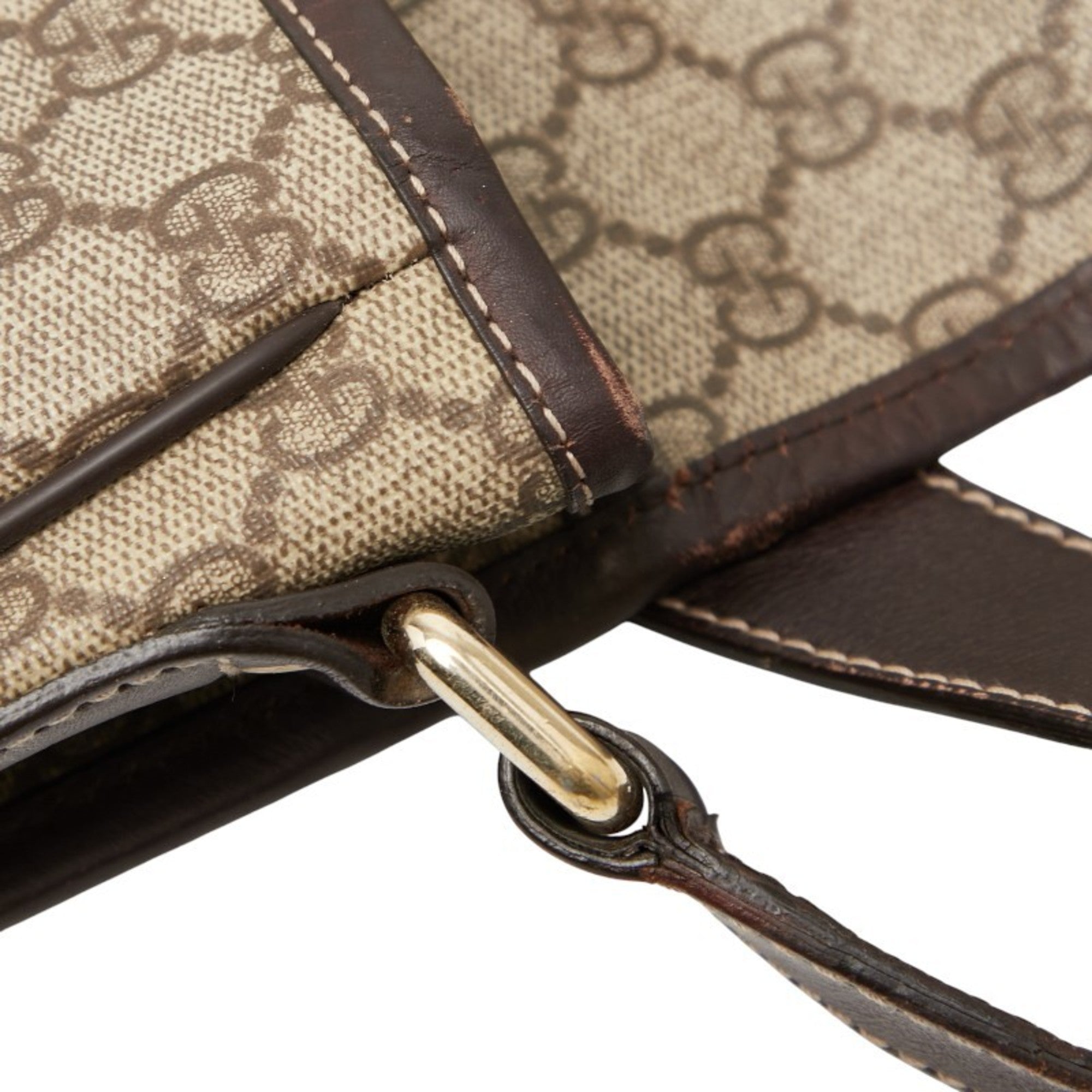 Gucci Beige Multi-Color Pvc Leather Shoulder Bag (Pre-Owned)