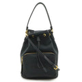 Prada Black Nero Canvas Handbag Shoulder Bag (Pre-Owned)