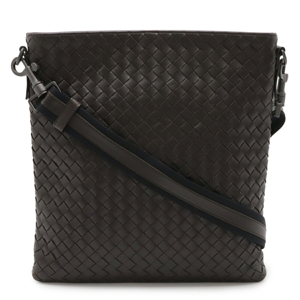 Bottega Veneta Brown Dark Brown Intrecciato Shoulder Bag (Pre-Owned)
