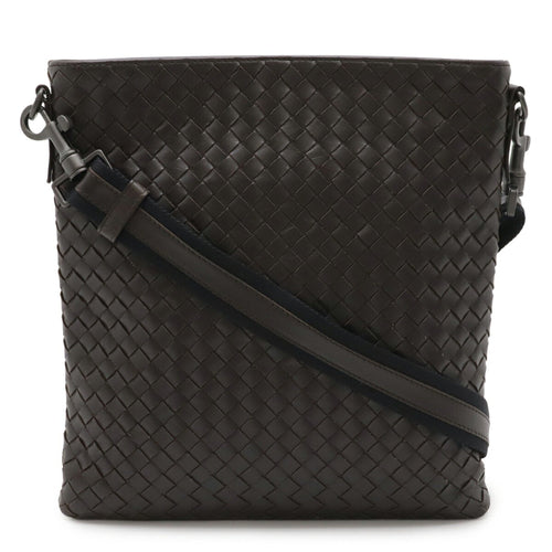 Bottega Veneta Brown Dark Brown Intrecciato Shoulder Bag (Pre-Owned)