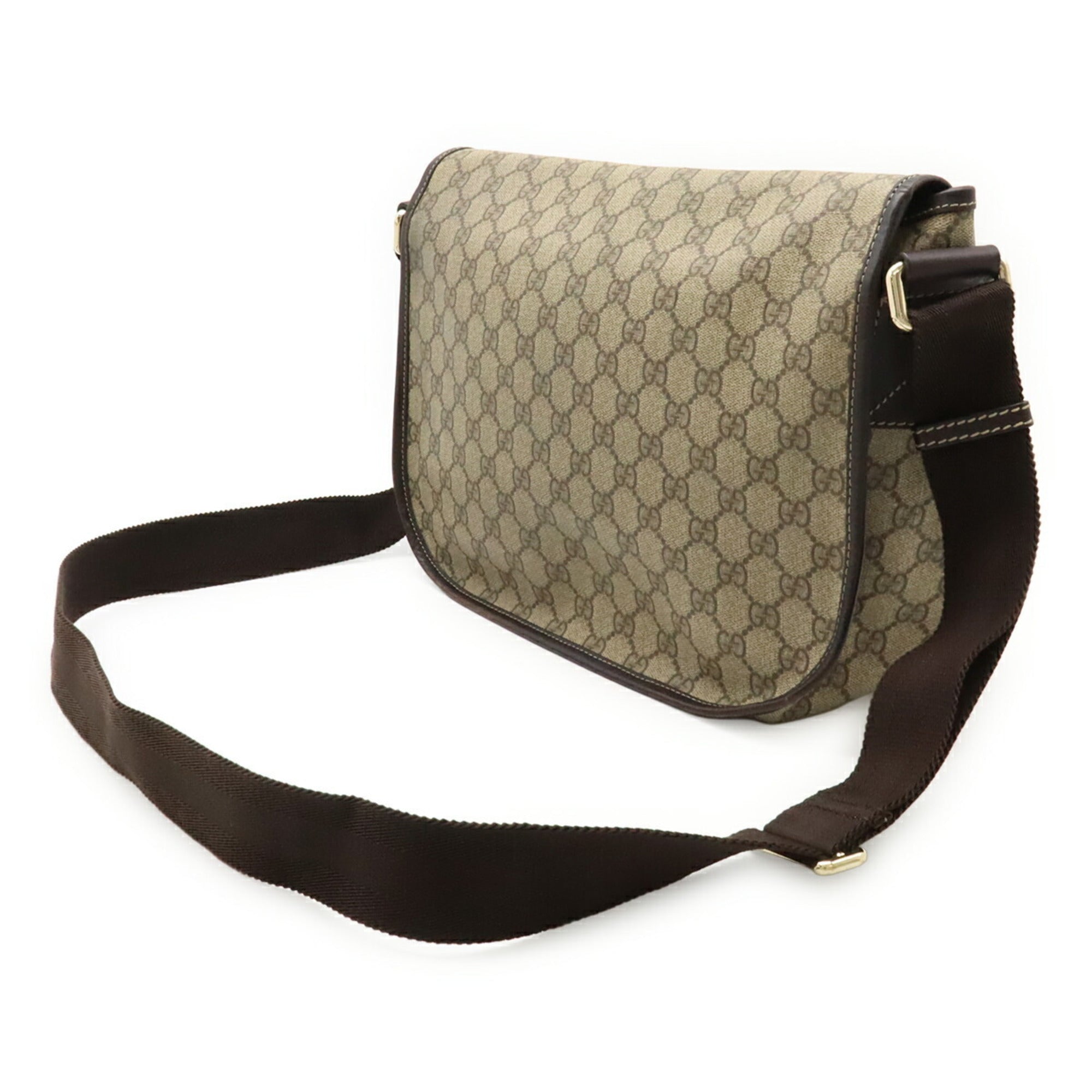 Gucci Gg Plus Beige Gg Supreme Shoulder Bag (Pre-Owned)