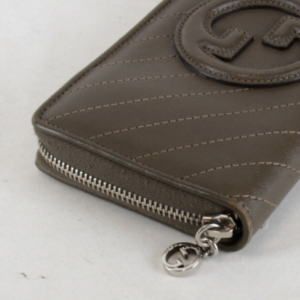 Gucci Brown Leather Long Wallet (Bi-Fold) (Pre-Owned)