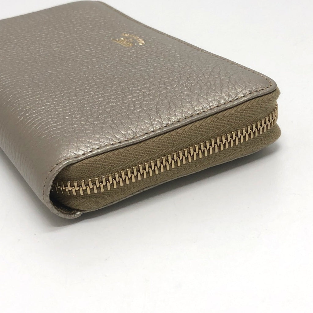 Gucci Champagne Gold Leather Long Wallet (Bi-Fold) (Pre-Owned)