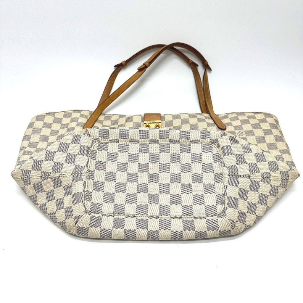 Louis Vuitton White Damier Azur Shoulder Bag Tote Bag (Pre-Owned)