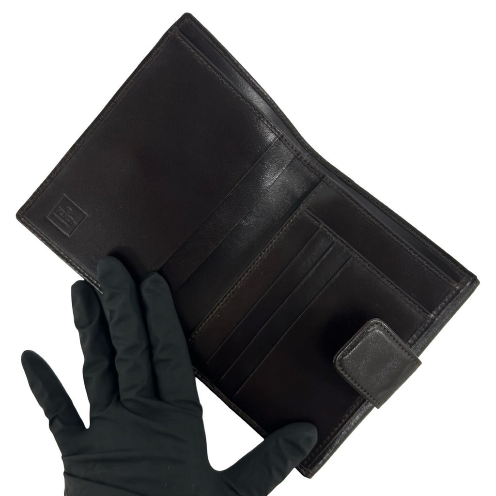 Fendi Black Brown Canvas Leather Wallet (Bi-Fold) (Pre-Owned)