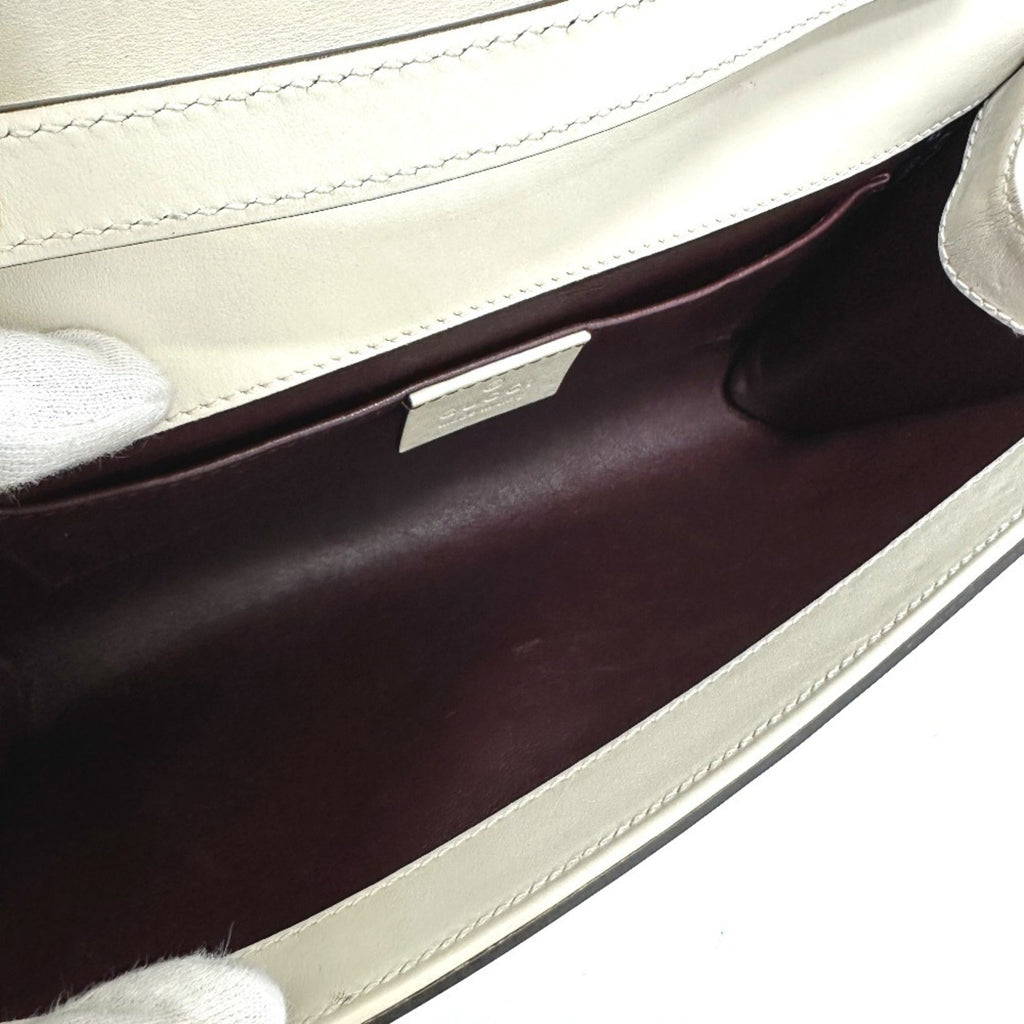 Gucci Off-White Leather Shoulder Bag (Pre-Owned)