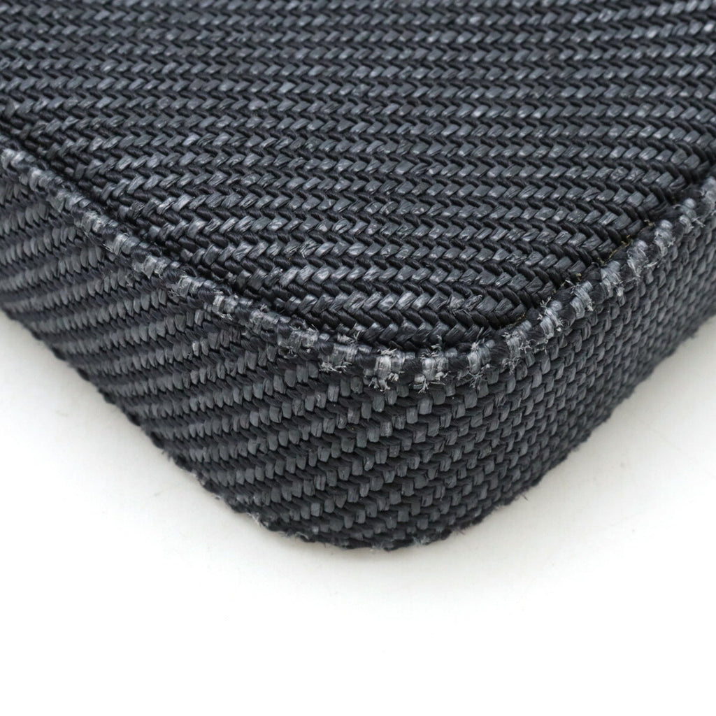 Chanel Navy Canvas Clutch Bag Shoulder Bag (Pre-Owned)