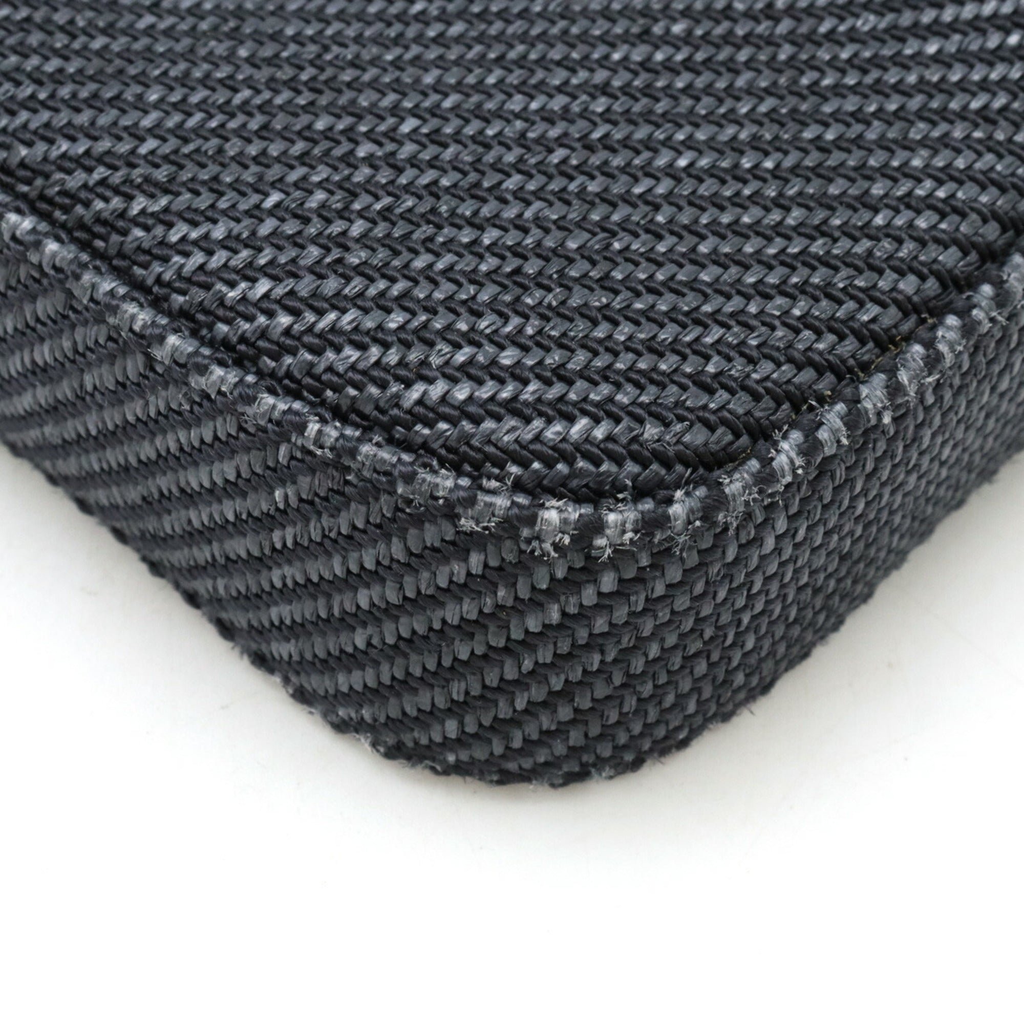 Chanel Navy Canvas Clutch Bag Shoulder Bag (Pre-Owned)