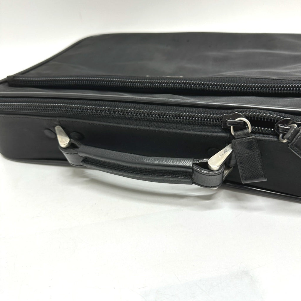Prada Black Nylon Briefcase Shoulder Bag (Pre-Owned)