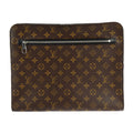 Louis Vuitton Black Brown Pvc Leather Clutch Bag Handbag (Pre-Owned)