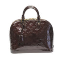 Louis Vuitton Red Color Wine Monogram Vernis Handbag (Pre-Owned)