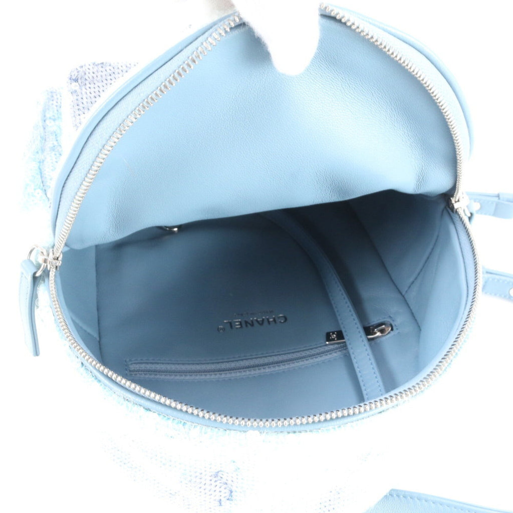 Chanel Blue Leather Backpack (Pre-Owned)