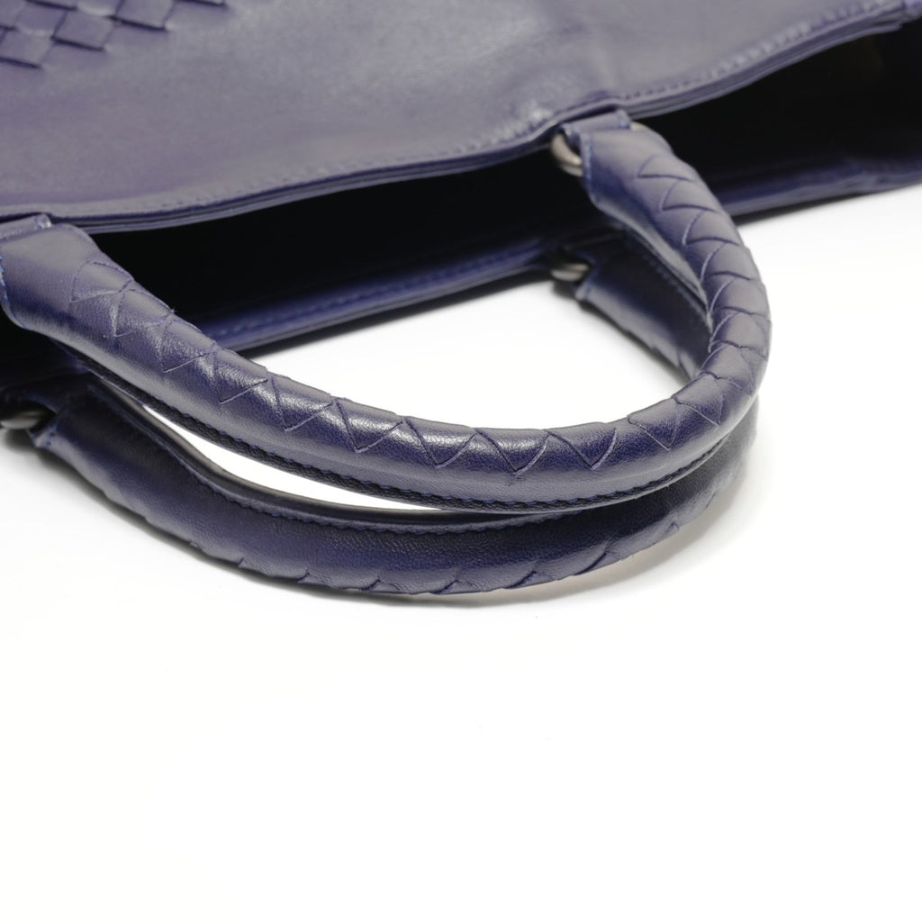 Bottega Veneta Intrecciato Purple Intrecciato Handbag (Pre-Owned)