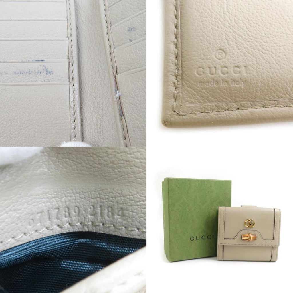 Gucci Beige Leather Wallet (Bi-Fold) (Pre-Owned)