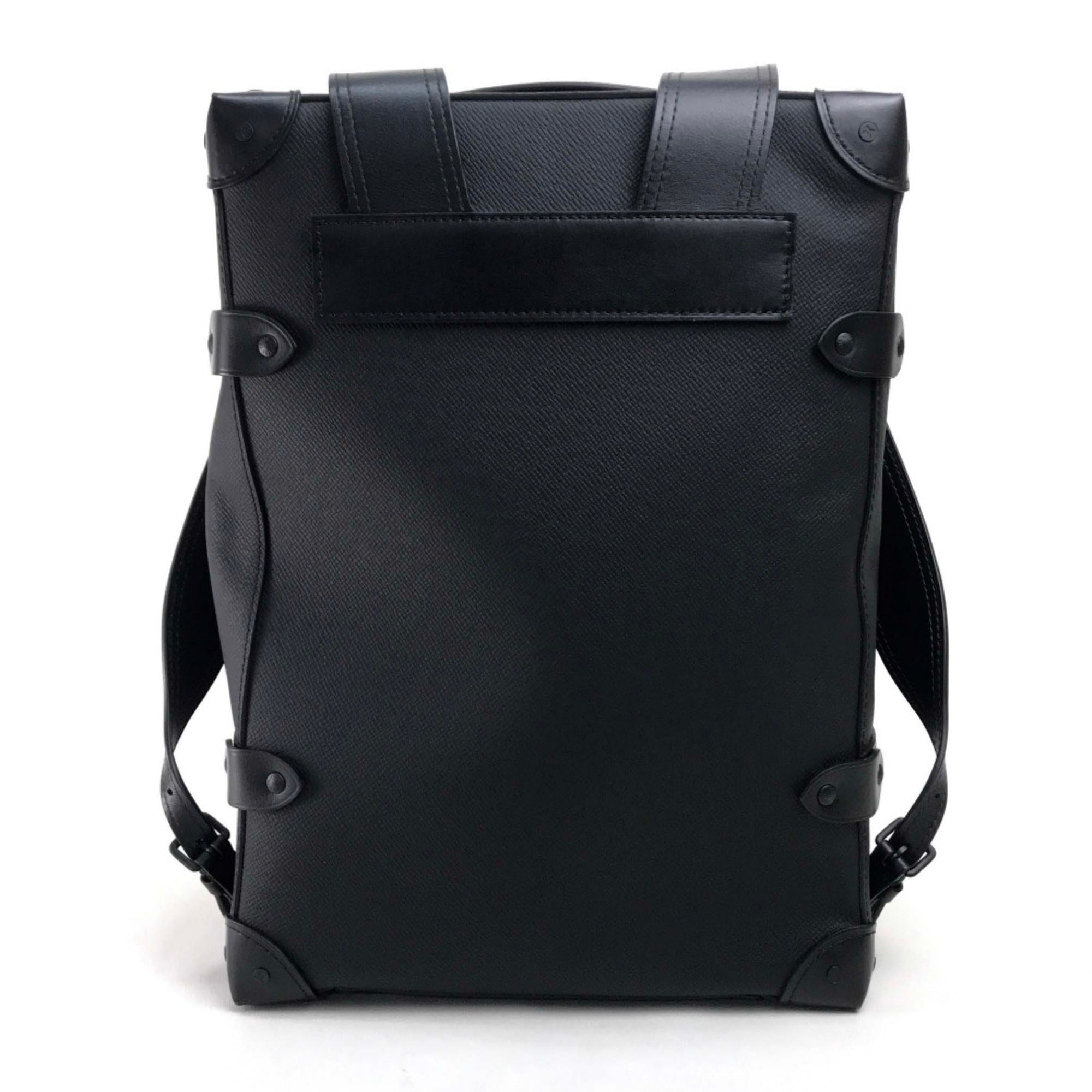 Louis Vuitton Black Leather Backpack (Pre-Owned)