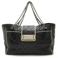 Chanel Black White Leather Tote Bag (Pre-Owned)
