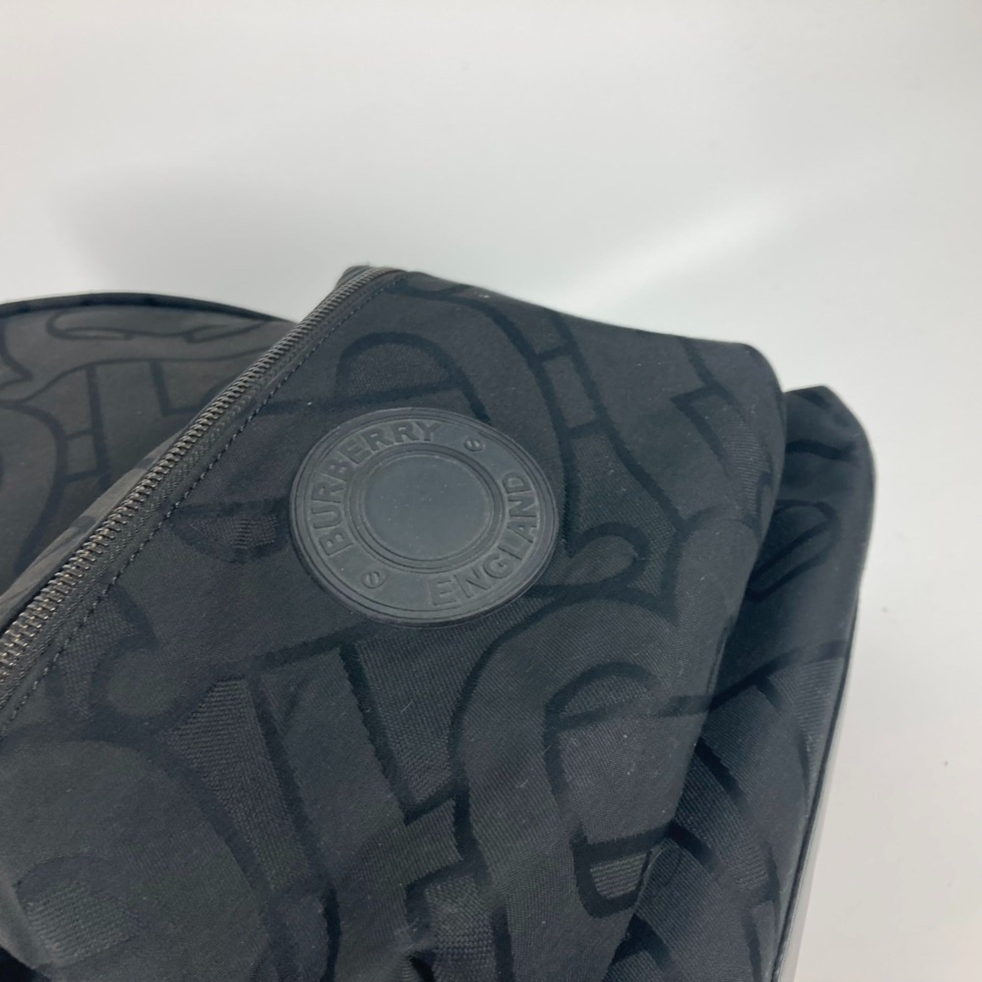 Burberry Black Canvas Leather Backpack (Pre-Owned)