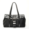 Prada Black Nylon Leather Shoulder Bag (Pre-Owned)