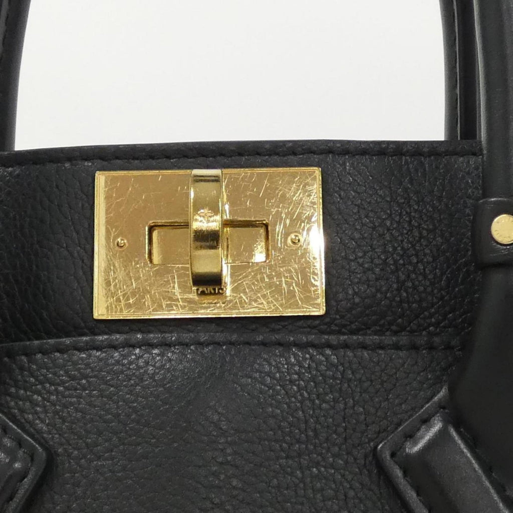 Louis Vuitton Black Coated Canvas Leather Handbag (Pre-Owned)