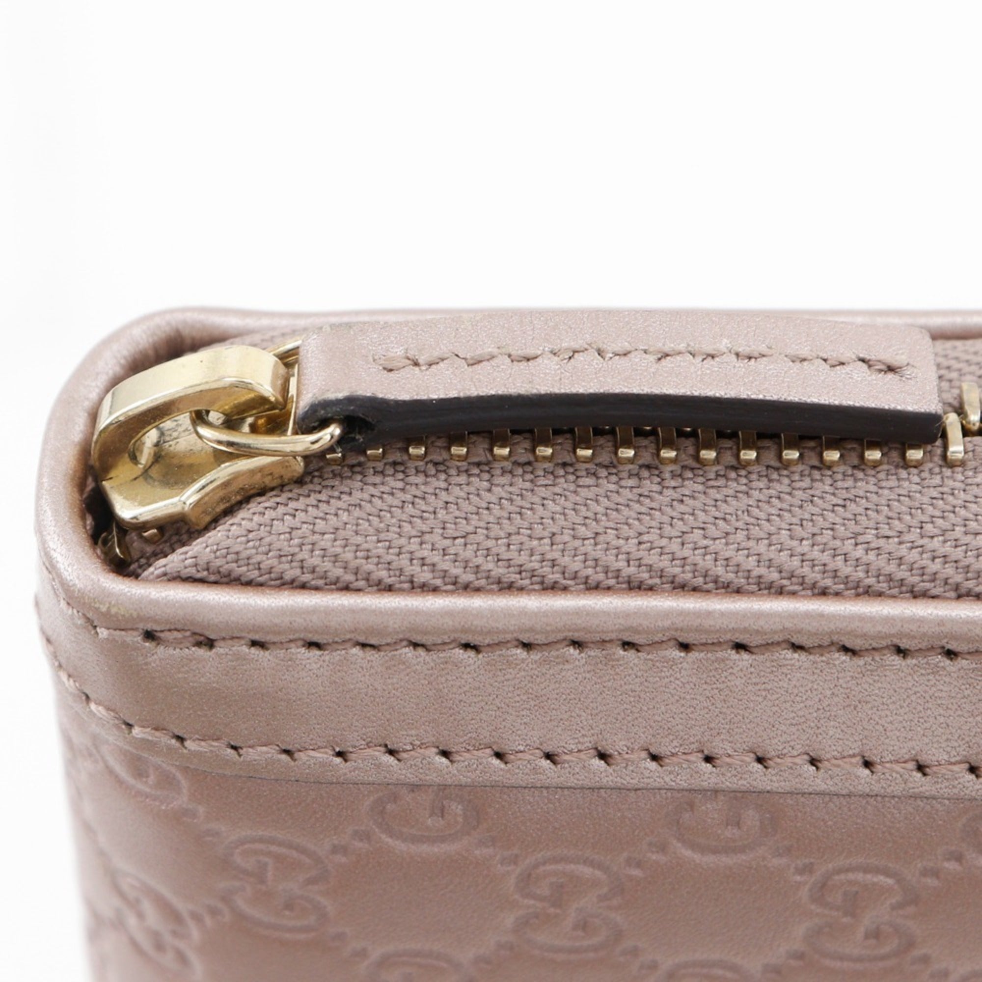 Gucci Pink Gg Leather Long Wallet (Bi-Fold) (Pre-Owned)