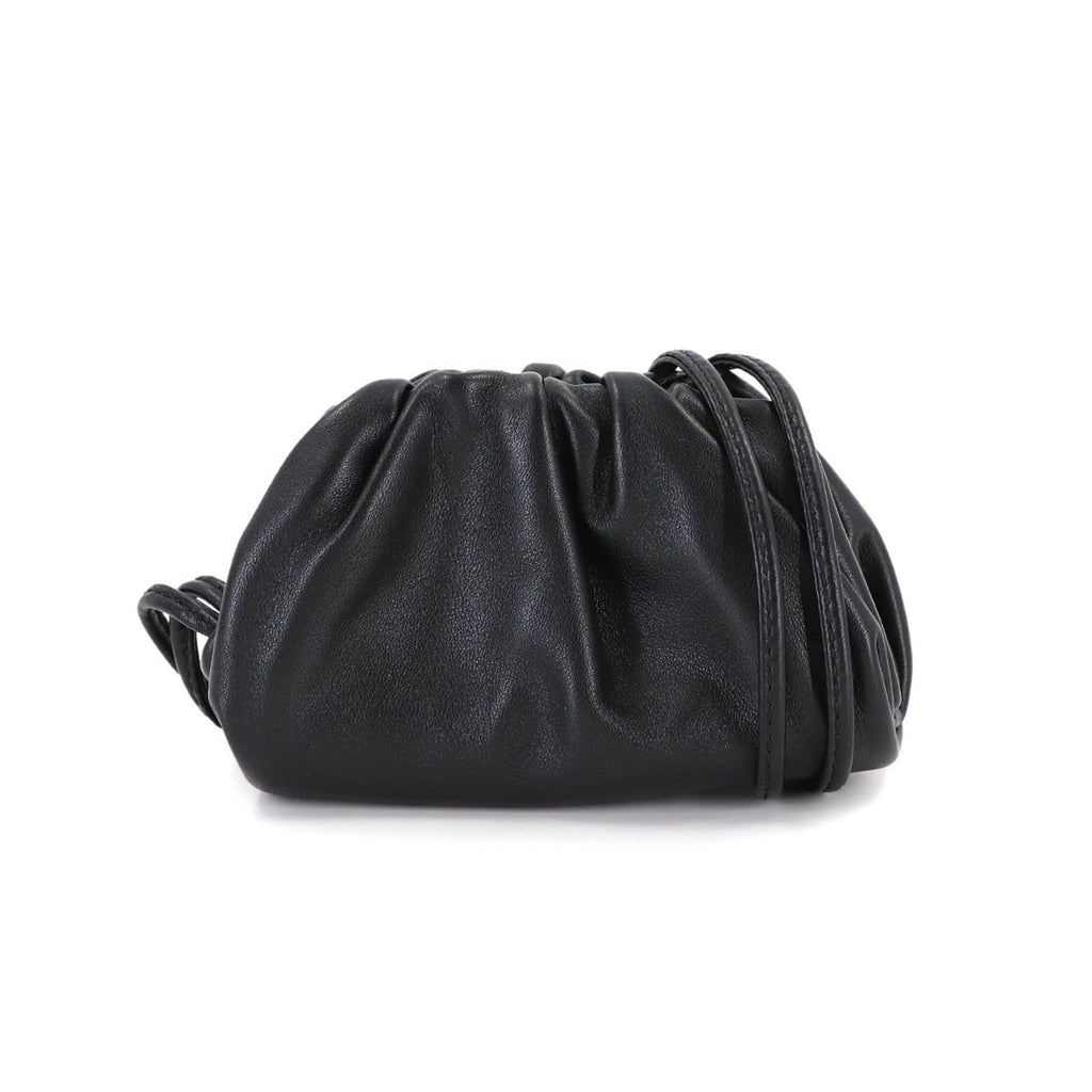 Bottega Veneta Black Leather Coin Purse/Coin Case (Pre-Owned)