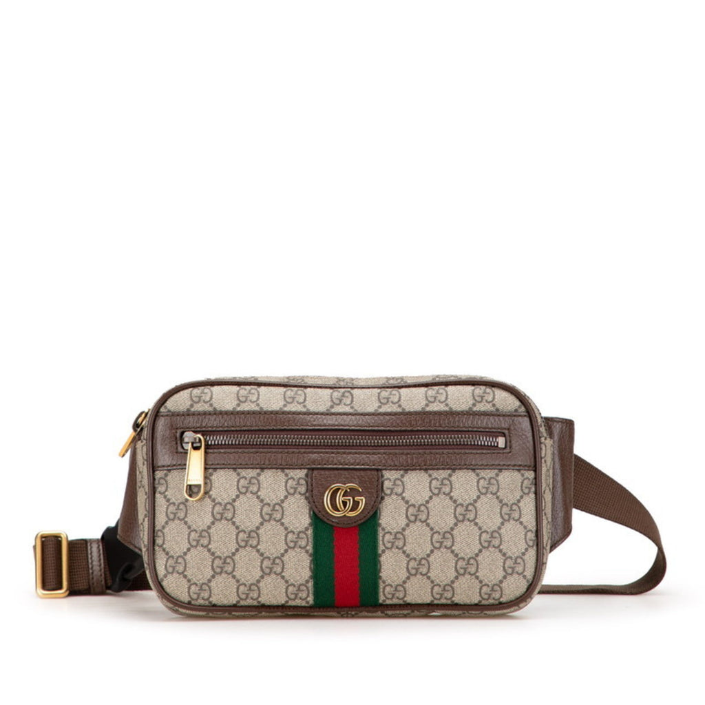 Gucci Beige Brown Pvc Leather Sling Bag (Pre-Owned)