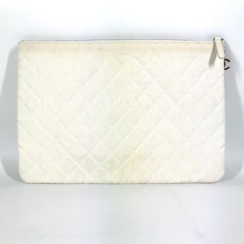 Chanel Blue Pink White Canvas Clutch Bag Pouch (Pre-Owned)