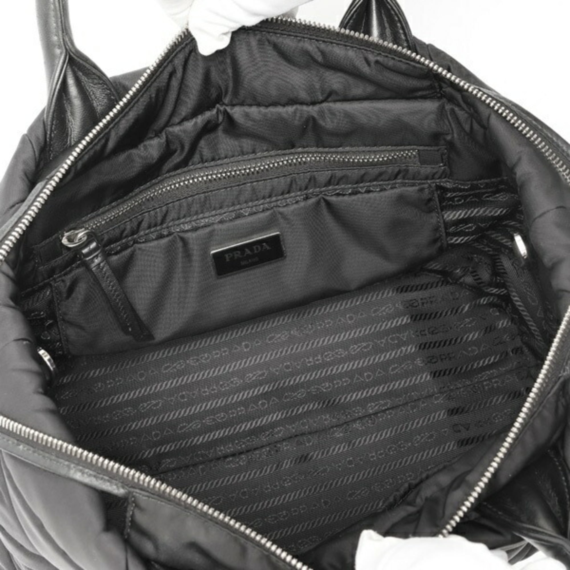 Prada Black Nylon Tote Bag (Pre-Owned)
