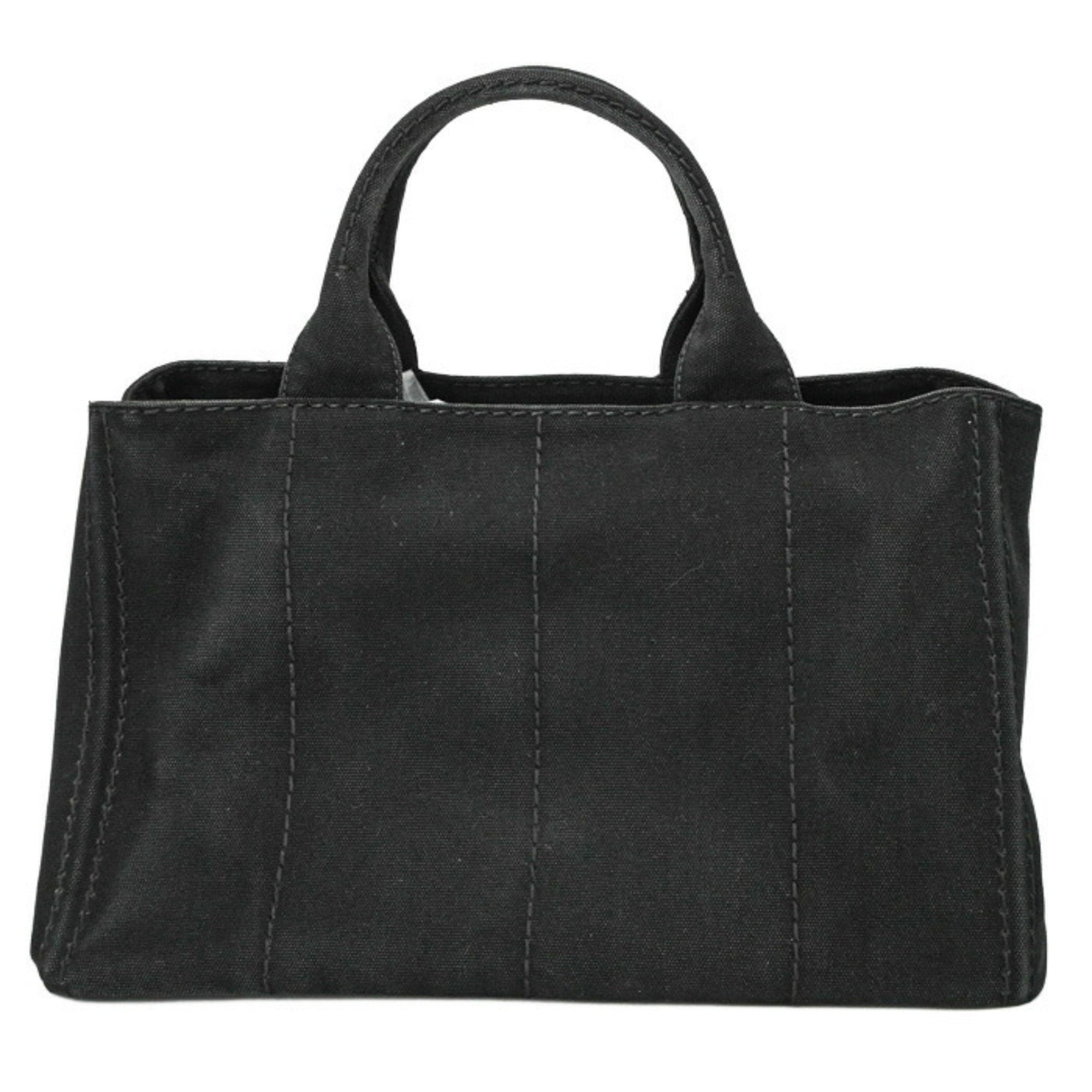 Prada Black Denim Handbag Shoulder Bag Tote Bag (Pre-Owned)
