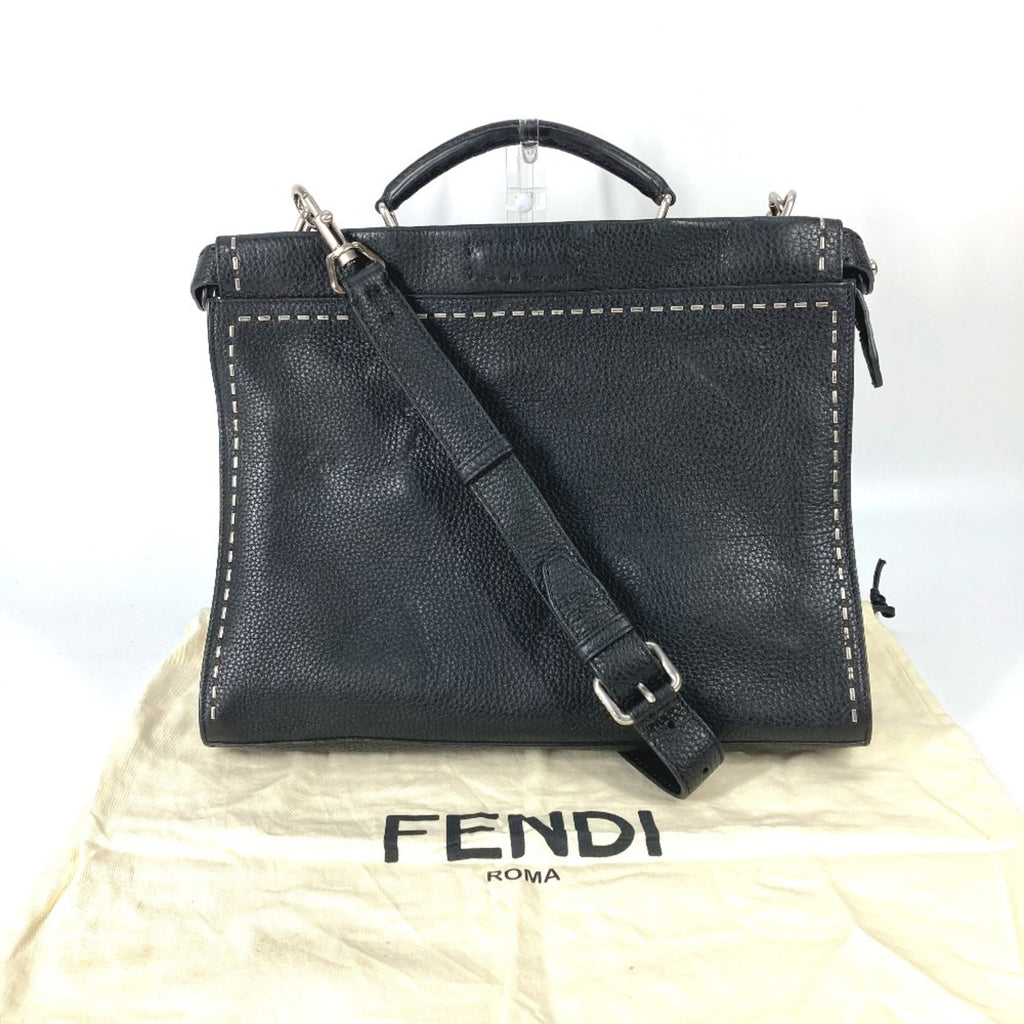 Fendi Black Leather Handbag (Pre-Owned)