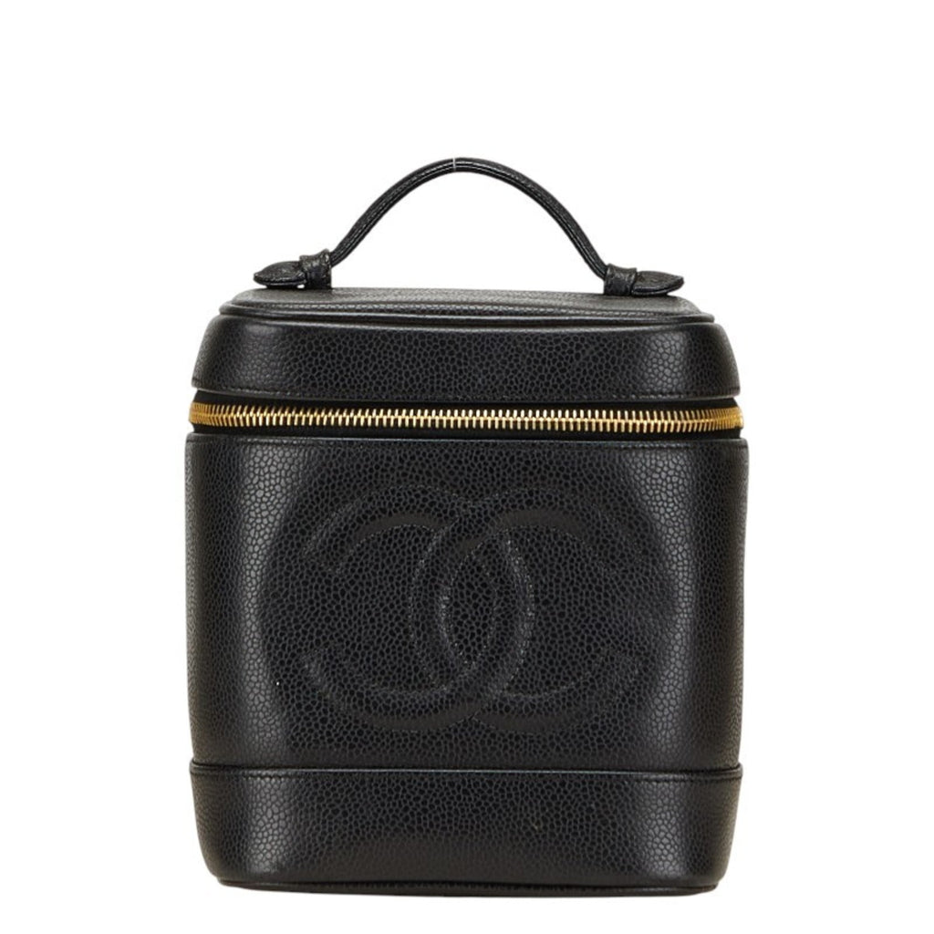 Chanel Black Grained Calfskin Pouch Vanity Bag (Pre-Owned)