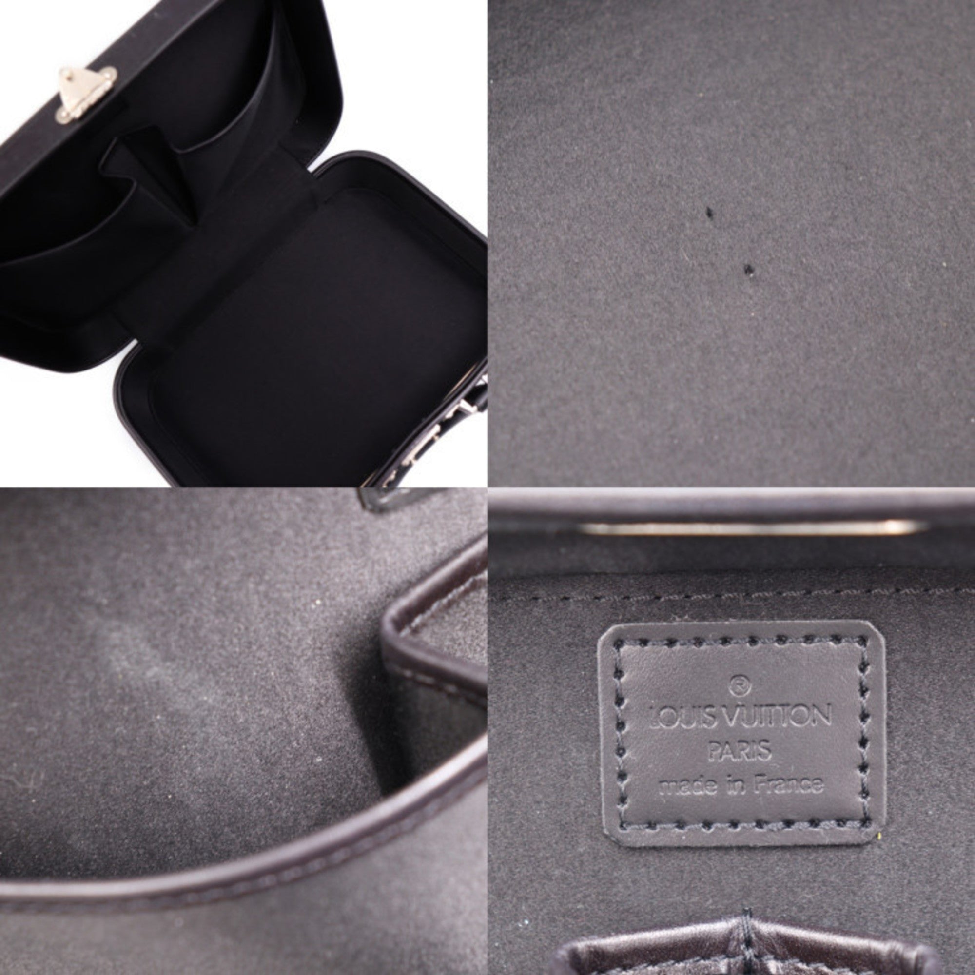 Louis Vuitton Black Leather Handbag (Pre-Owned)