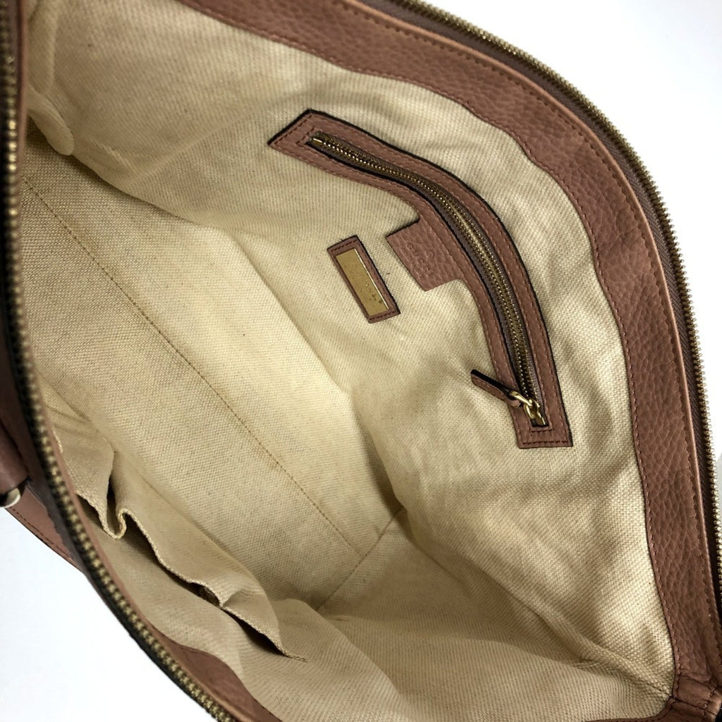 Gucci Pink Beige Leather Handbag (Pre-Owned)