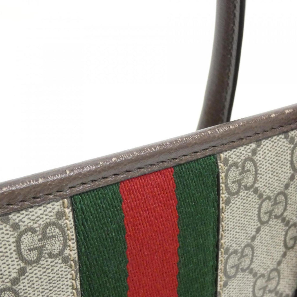 Gucci Ophidia Beige Brown Gg Supreme Handbag (Pre-Owned)
