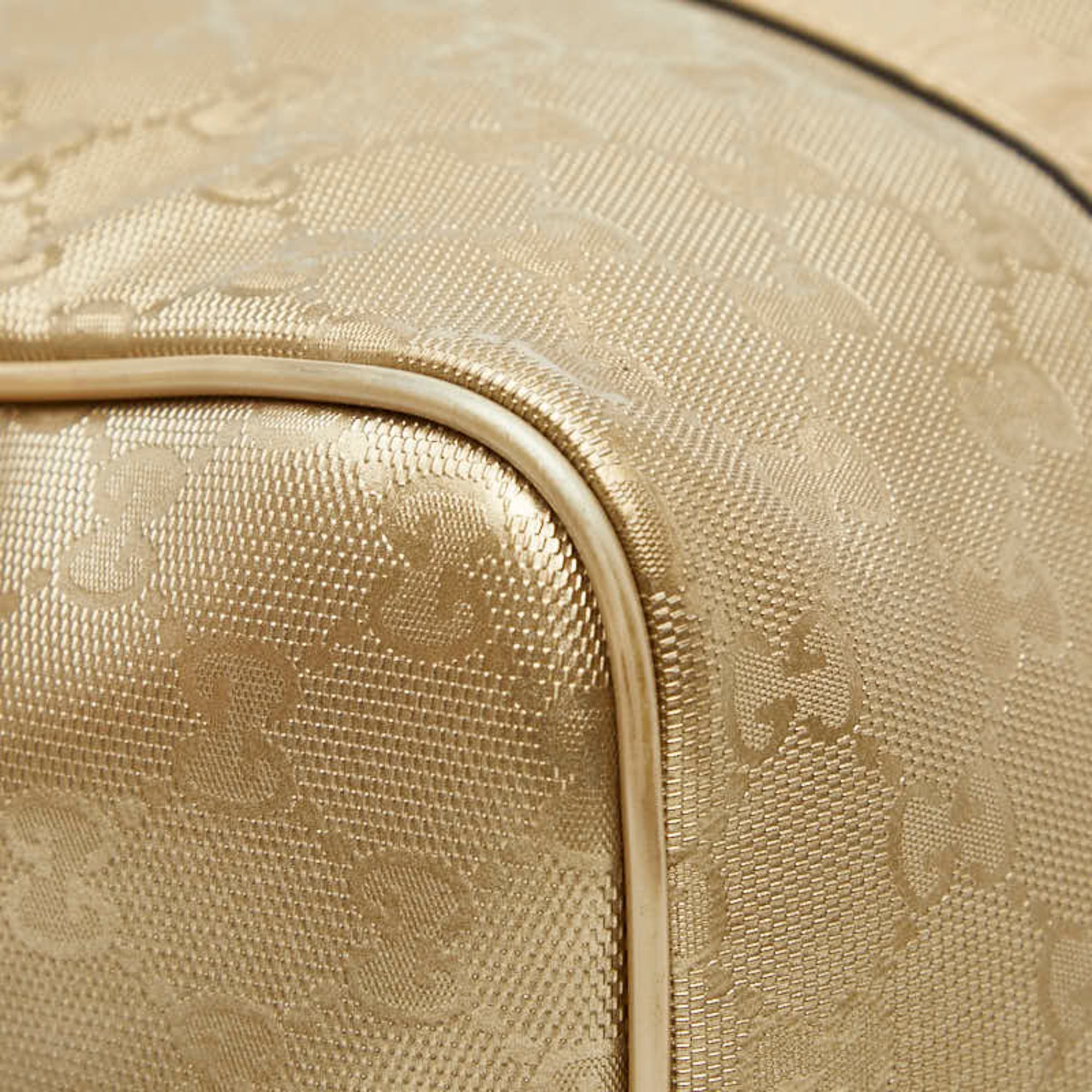 Gucci Gold Pvc Leather Handbag (Pre-Owned)