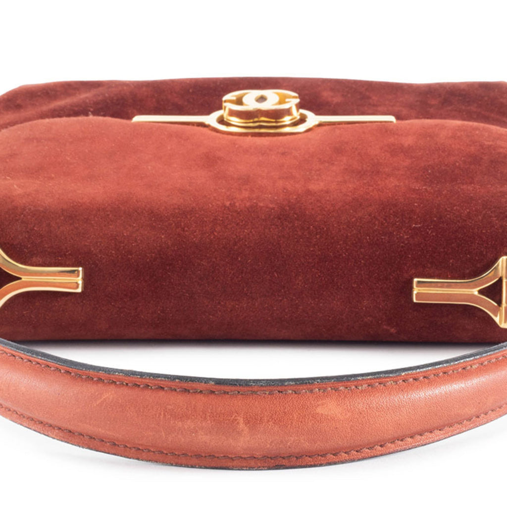 Gucci Brown Suede Handbag (Pre-Owned)