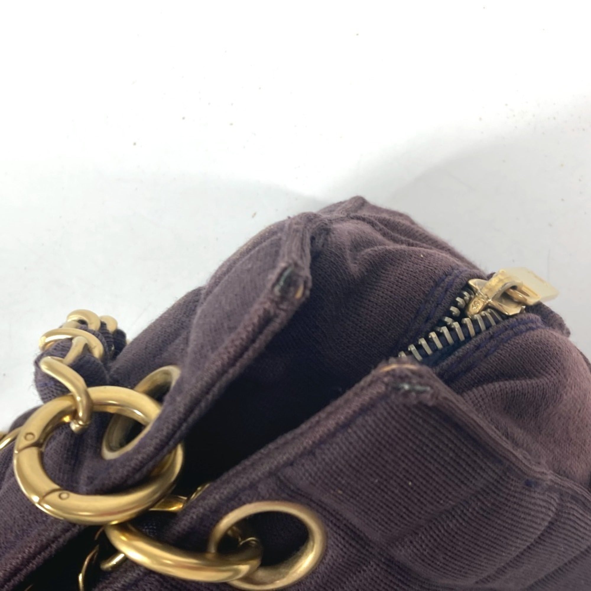 Chanel Purple Jersey Shoulder Bag (Pre-Owned)