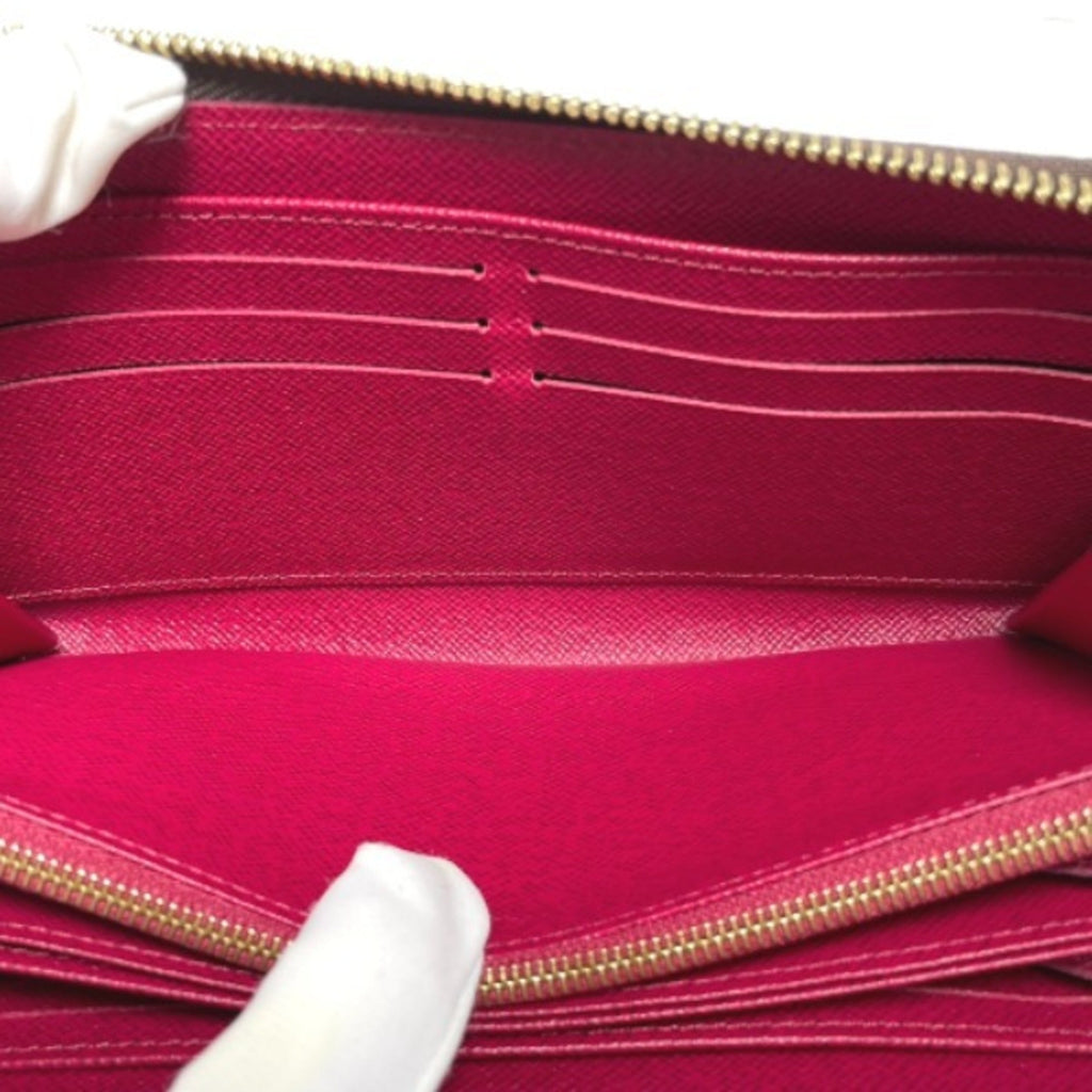 Louis Vuitton Brown Fuchsia Monogram Long Wallet (Bi-Fold) (Pre-Owned)