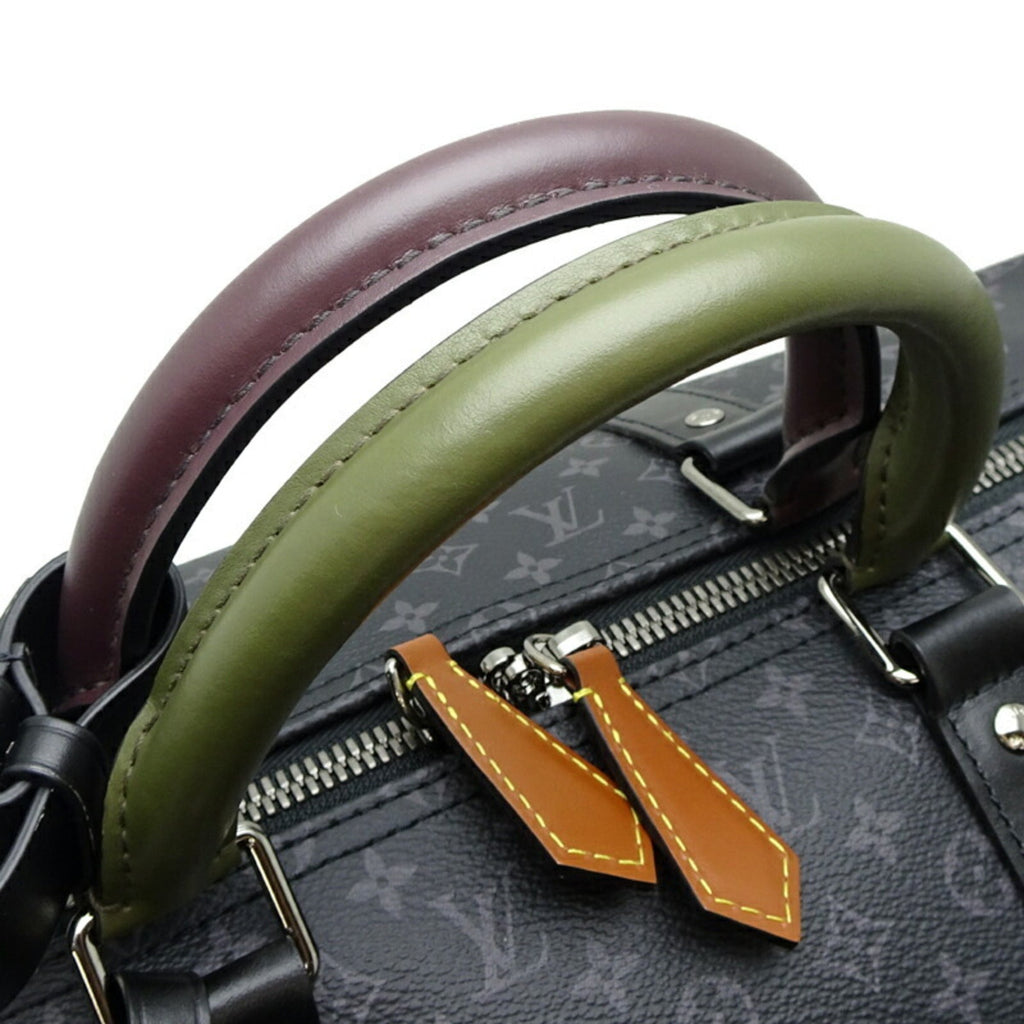 Louis Vuitton Collection Black Brown Green Monogram Eclipse Boston Bag (Pre-Owned)