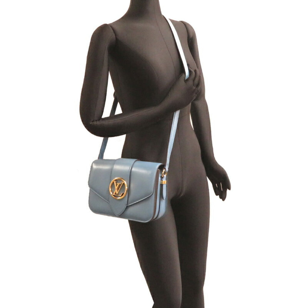 Louis Vuitton Blue Leather Shoulder Bag (Pre-Owned)