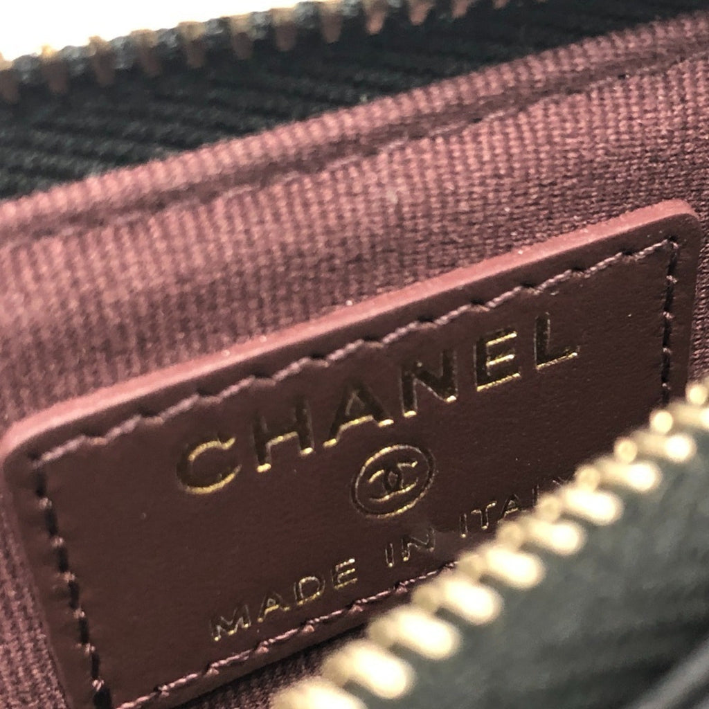 Chanel Black Grained Calfskin Coin Purse/Coin Case (Pre-Owned)
