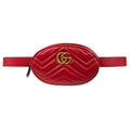 Gucci Red Color Leather Fanny Pack (Pre-Owned)